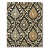 Elegant Black Gold Paisley Area Rug