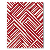 Bold Red Geometric Lattice Area Rug