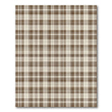Rustic Brown Plaid Area Rug