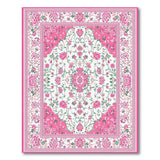 Traditional Persian Pink Pink Floral Persian Area Rug