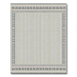 Navy Border Beige Heritage Tribal Rug