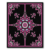Pink Traditional Persian Vibrant Pink Mandala Persian Area Rug