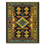 Bold Southwestern Geometric Area Rug in Black