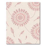 Red Outline Dahlia Floral Area Rug