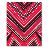 Geometric Modern Red Bold Red Zigzag Geometric Area Rug