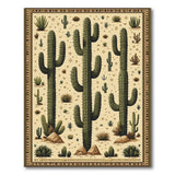 Southwestern Cactus Desert Area Rug