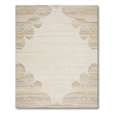 Beige and Neutral Beige Abstract Organic Shapes Area Rug