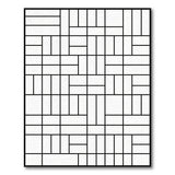 Bold Black White Geometric Grid Black and White Area Rug