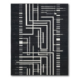 Bold Black White Geometric Abstract Geometric Modern Area Rug