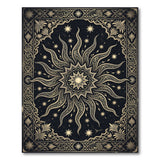 Gold Sunburst Mandala Persian Area Rug