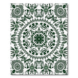 Intricate Green Floral Vintage Area Rug