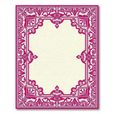 Ornate Magenta Floral Border Area Rug