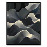 Fluid Wave Black White Area Rug