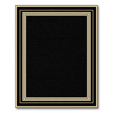 Gold Framed Black Geometric Area Rug