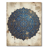Blue and Teal Ornate Navy Mandala Persian Rug