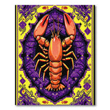 Vibrant Lobster Medallion Persian Area Rug