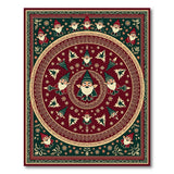Festive Gnome Mandala Area Rug