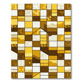 Yellow Yellow Hexagon Geometric Area Rug