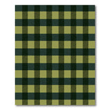 Green Black Plaid Rustic Area Rug