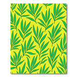 Sunny Yellow Green Palm Leaf Area Rug