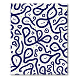 Navy Abstract Organic Shapes Area Rug