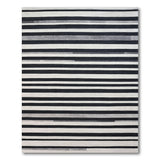 Geometric Modern Black and White Modern Black White Horizontal Stripe Area Rug