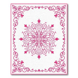 Pink Ornate Floral Mandala Area Rug
