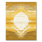 Radiant Gold Geometric Sun Area Rug