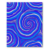 Swirling Blue Agate Abstract Area Rug
