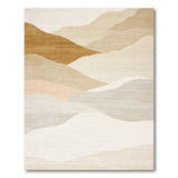 Layered Abstract Mountains Beige Area Rug