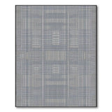 Grey Geometric Grid Area Rug