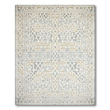 Neutral Grey Beige Trellis Geometric Area Rug