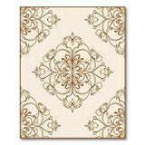 Elegant Beige Ornate Floral Medallion Rug