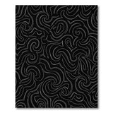 Black and White Abstract Swirl Black White Area Rug