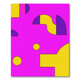 Vibrant Pink Yellow Purple Geometric Area Rug