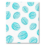 Teal Cabbage Leaf Pattern Area Rug