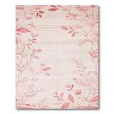 Red Leaf Vine Area Rug on Beige