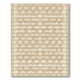 Beige Geometric Cutout Area Rug