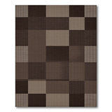 Brown Patchwork Geometric Area Rug