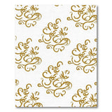 Elegant Gold Arabesque Pattern Area Rug