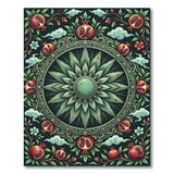 Pomegranate Sunburst Medallion Rug