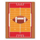 Cartoon Football Field Area Rug