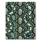 Exotic Teal Python Scale Area Rug