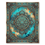 Mandala Traditional Persian Teal Mandala Persian Area Rug