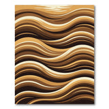 Cascading Waves Brown Tan Abstract Area Rug