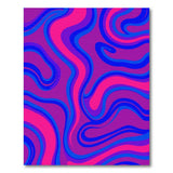 Multi-color and Patterns Purple Wave Abstract Area Rug
