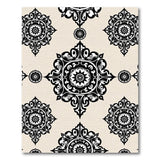 Elegant Black Mandala Persian Area Rug