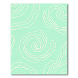 Mint Green Abstract Swirl Area Rug