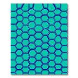 Geometric Modern Teal Hexagon Geometric Area Rug