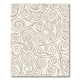 Swirling Curl Abstract Beige Area Rug